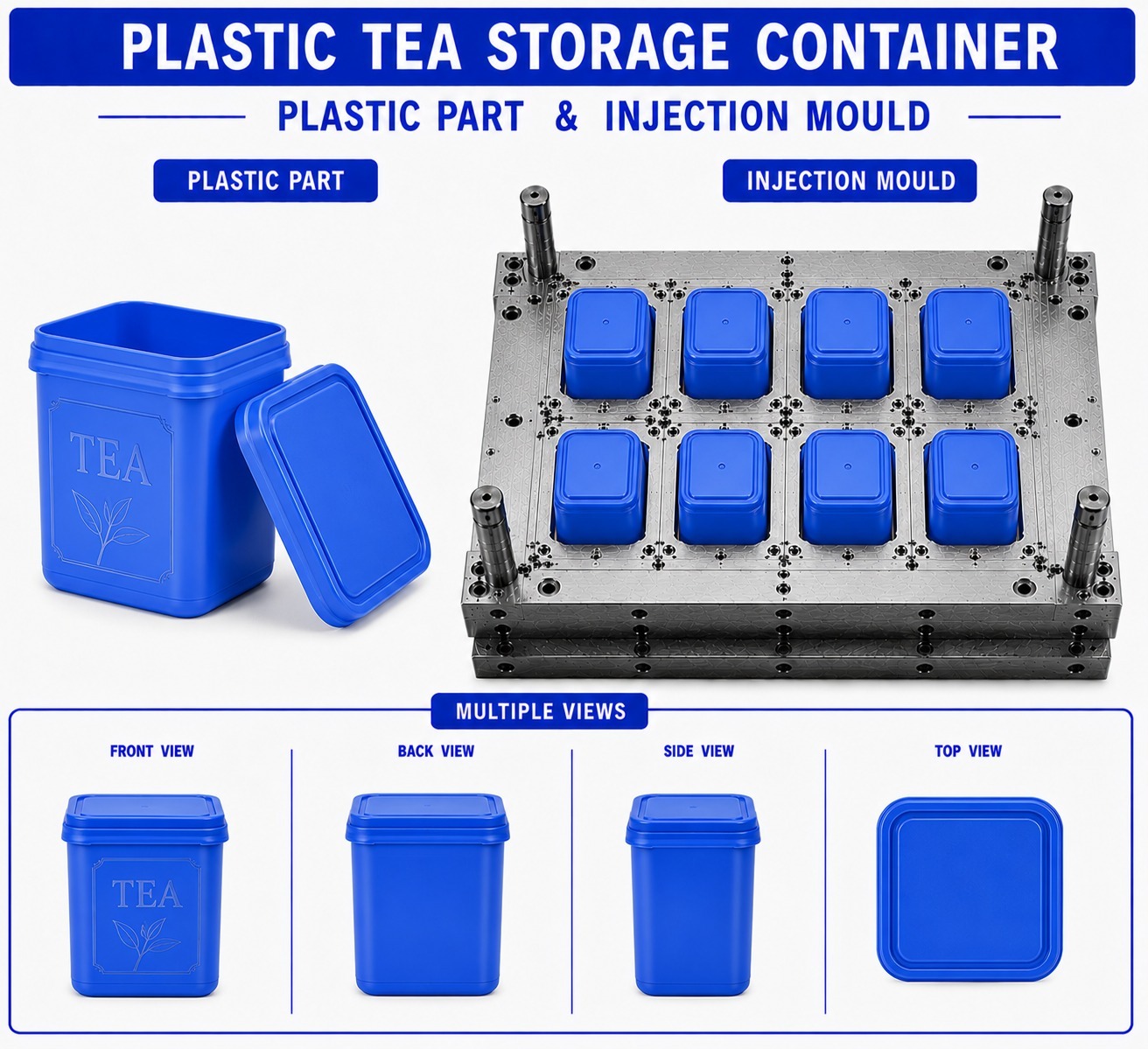 Plastic Tea Storage Container Mould and Moulding Service